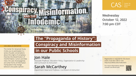 Thumbnail for Jon Hale, The &quot;Propaganda of History,&quot; October 13, 2022