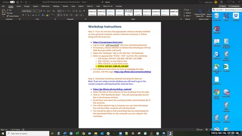 Thumbnail for STATA II Workshop Spring 2021