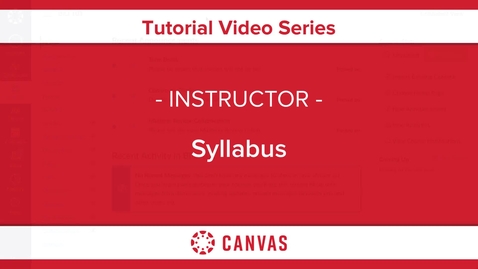 Thumbnail for Canvas Syllabus