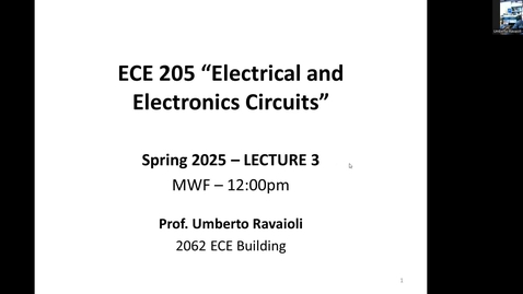 Thumbnail for ECE 205 Spring 2025 - Lecture 3