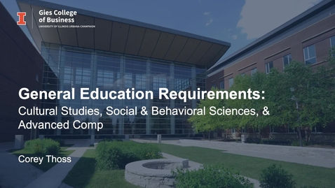Thumbnail for Video 2.4_Cultural Studies, Social &amp; Behavioral Sciences, and Advanced Composition Requirements