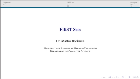 Thumbnail for First Sets