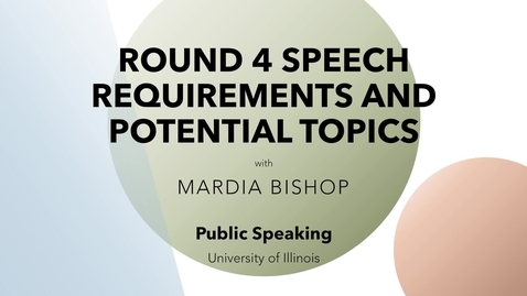 Thumbnail for Round 4 Speech Requirements and Potential Topics