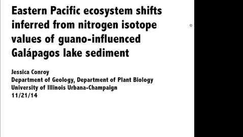 Thumbnail for entry NRES 2014 Fall Seminar Series 141121 - Jessica Conroy
