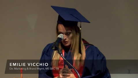 Thumbnail for entry Emilie Vicchio at SBC October Graduation