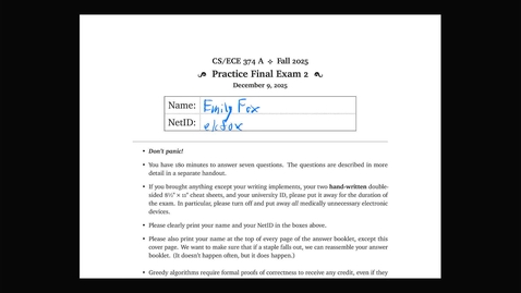 Thumbnail for Final Exam Practice 2 Part II