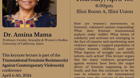 Thumbnail for Transnational Feminist Resistance(s) Against Contemporary Violence(s) - Transnational Feminist Praxis in an Age of Genocide
