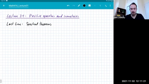 Thumbnail for MATH 416 Abstract Linear Algebra: Lecture 31