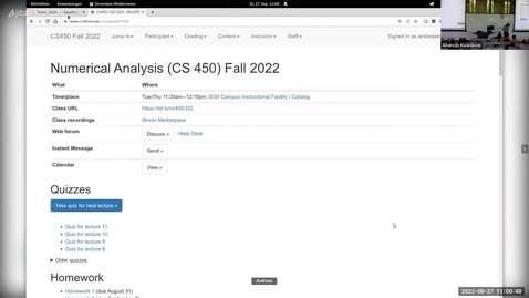 Thumbnail for CS450 Lecture 11 September 27