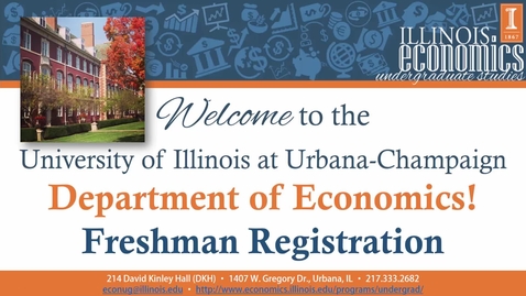 Thumbnail for entry Econ Undergraduate Freshman Registration Video