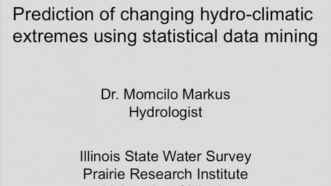 Thumbnail for NRES 2012 Spring Seminar Series - Dr. Momcilo Markus