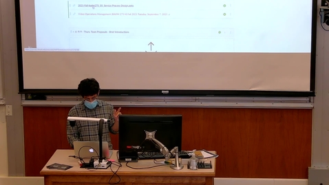 Thumbnail for Operations Management (BADM 275 G) Fall 2021