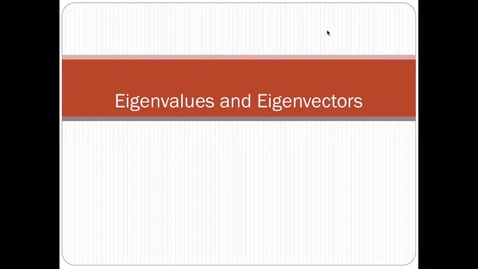 Thumbnail for entry Eigenvalue-part1-A