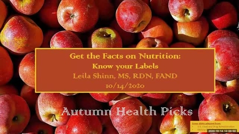 Thumbnail for Get the Facts on Nutrition: Know your labels