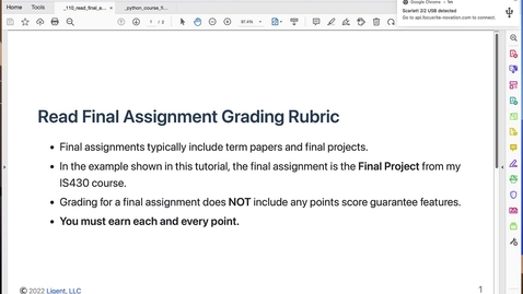 Thumbnail for Tutorial: How to Read a Grading Rubric for a Final Assignment - REV Summer 2022