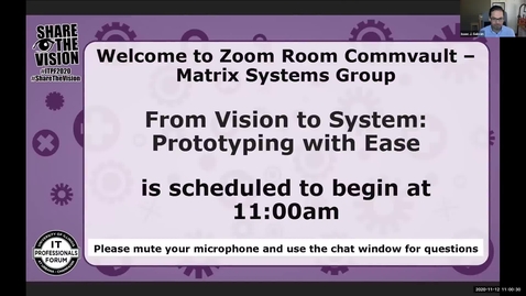 Thumbnail for From Vision to System: Prototyping with Ease - Fall 2020 IT Pro Forum