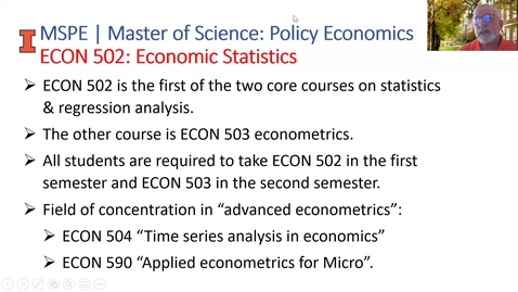 Thumbnail for entry ECON 502 Economic Statistics (Toossi)