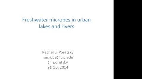 Thumbnail for entry NRES 2014 Fall Seminar Series 141031 - Rachel S Poretsky
