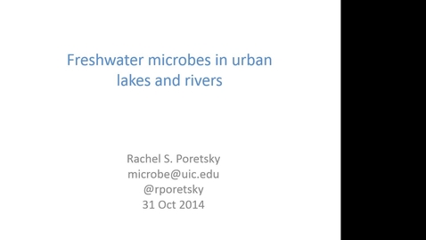 Thumbnail for NRES 2014 Fall Seminar Series 141031 - Rachel S Poretsky
