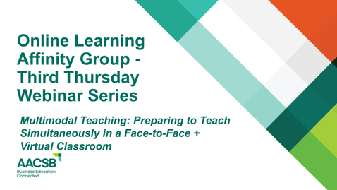 Thumbnail for entry Multimodal Teaching_ Preparing to Teach Simultaneously in a Face-to-Face + Virtual Classroom