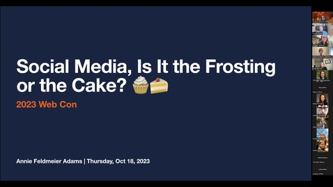 Thumbnail for entry Social Media, Is It the Frosting or the Cake?
