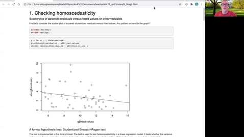 Thumbnail for STAT 425  Week 05 - R Examples for Regression Diagnostics - Part 2