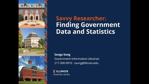 Thumbnail for Savvy Researcher - Finding Government Data and Statistics
