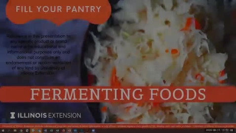 Thumbnail for Fill Your Pantry Home Food Preservation:Fermentation