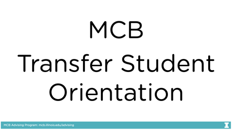 Thumbnail for Transfer Student Virtual Orientation
