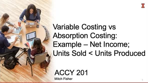 Thumbnail for Video MA 6_3_Variable Costing vs Absorption Costing_Example_Net Income