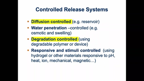 Thumbnail for Biomaterials and Nanomedicine (MSE 474 A) Spring 2024