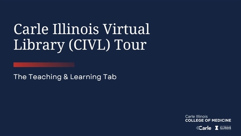 Thumbnail for entry CIVL Tour: Teaching &amp; Learning