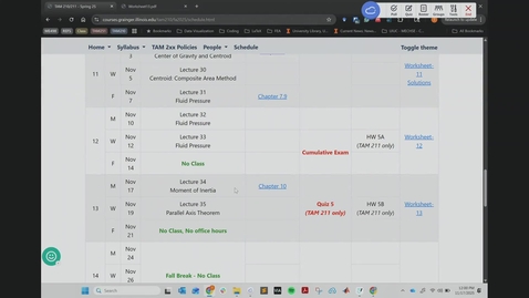 Thumbnail for TAM 210 Fall 2025