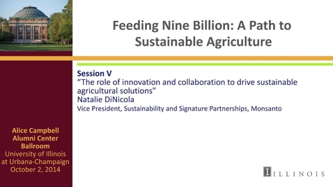 Thumbnail for entry Day 3 - Session V - The role of innovation and collaboration to drive sustainable agricultural solutions