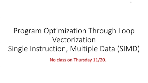 Thumbnail for 23 SIMD / Vectorization