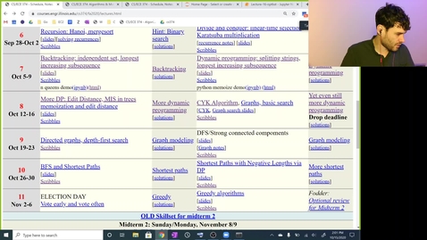 Thumbnail for entry ECE/CS 374 AL1/BL1 - Lecture 16 - Yet More Dynamic Programming