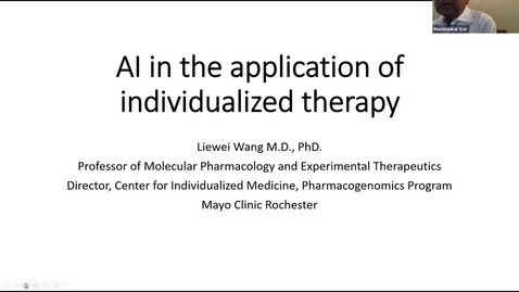 Thumbnail for AI Center Summer Seminar Series - Speaker: Dr. Liewei Wang, Mayo Clinic Rochester