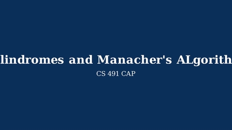 Thumbnail for Manachers Algorithm