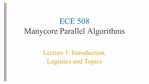 Thumbnail for ECE/CS 508 Fall 2025