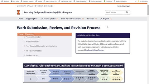 Thumbnail for entry LDL Work Submission Scholar Instructions