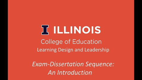 Thumbnail for LDL Exam-Dissertation Sequence Onboarding