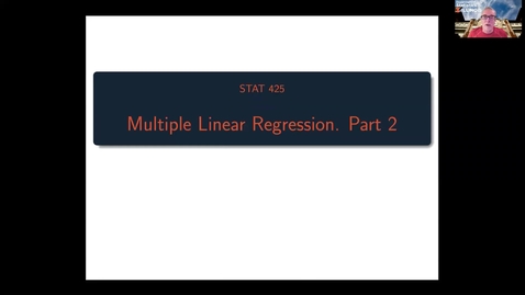 Thumbnail for STAT 425 Week 03 - Multiple Linear Regression - Part 2