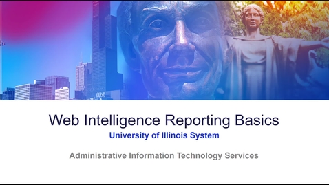 Thumbnail for entry Web Intelligence Reporting Basics - Introduction