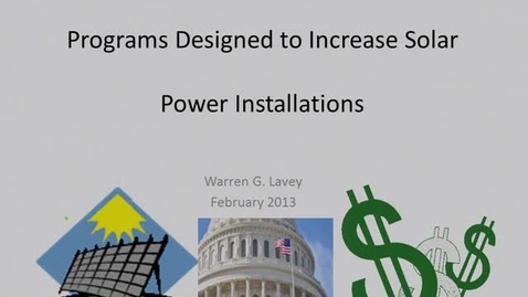 Thumbnail for NRES 2013 Spring Seminar Series - Warren G. Lavey