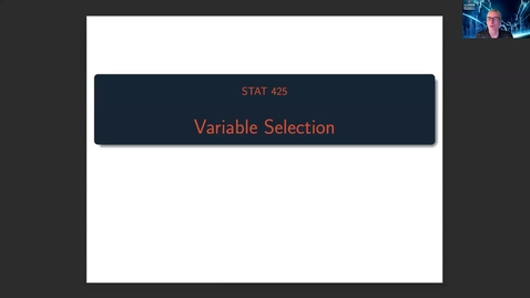 Thumbnail for STAT 425  Week 09 - Variable Selection