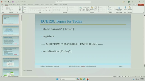 Thumbnail for Introduction to Computing (ECE 120 AL5) Spring 2026