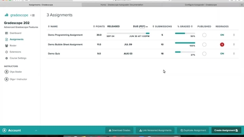 Thumbnail for entry Gradescope Programming Assignments - From Olga @ Gradescope 