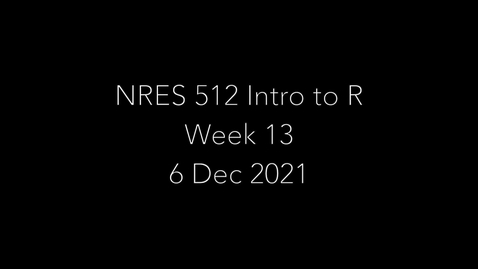 Thumbnail for NRES 512 Week 13 Basic GIS Operations II