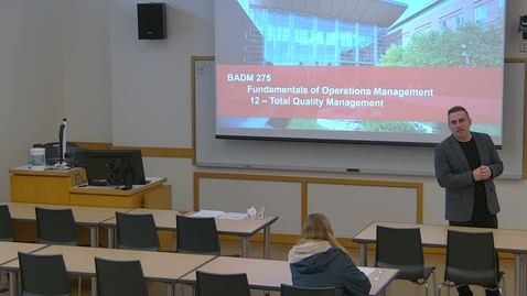 Thumbnail for entry Operations Management (BADM 275 A) Spring 2023
