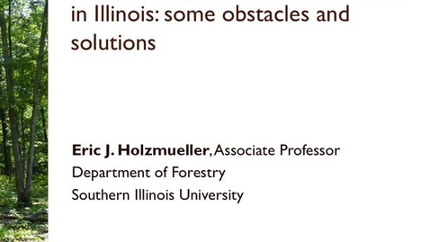 Thumbnail for NRES 2013 Spring Seminar Series - Eric J. Holzmueller